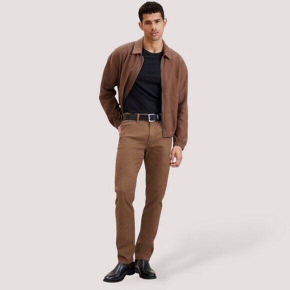 Banana Republic Traveler Slim Fit Twill Cotton Pants In Bronze Brown - Picture 13 of 14